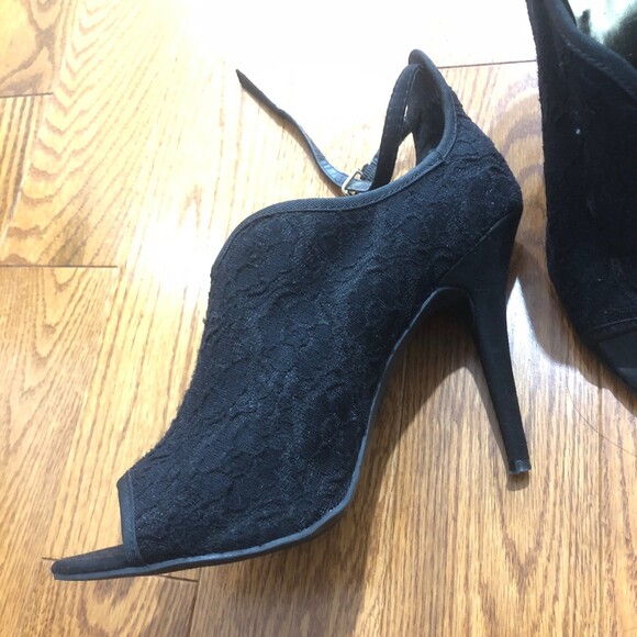 Mix No 6 black Muse Pumps / Heels / Peep toe / shoe - Picture 3 of 11